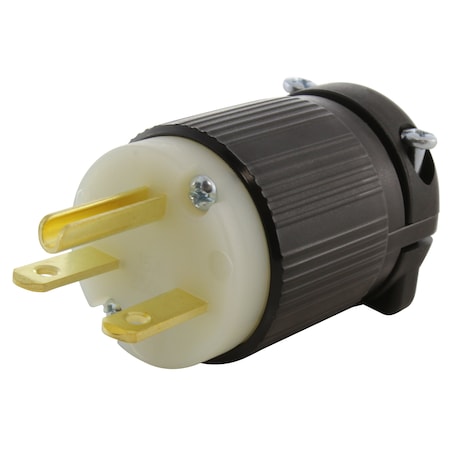 Ac Works Straight Blade Plug, 6-15P, 15 A, 250V AC, 2 Pole, Screw Terminals, Grounded AS615P